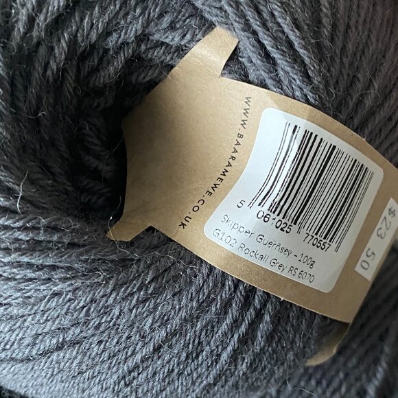 NWT Baa Ram Ewe Skipper 5ply Guernsey Colour Rockall Grey Lot of 5 - Picture 16 of 16